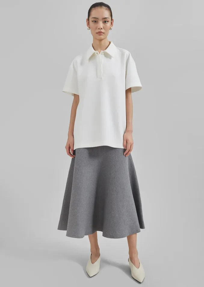 Women Harper Polo Shirt 8211 White The Frankie Shop Tops