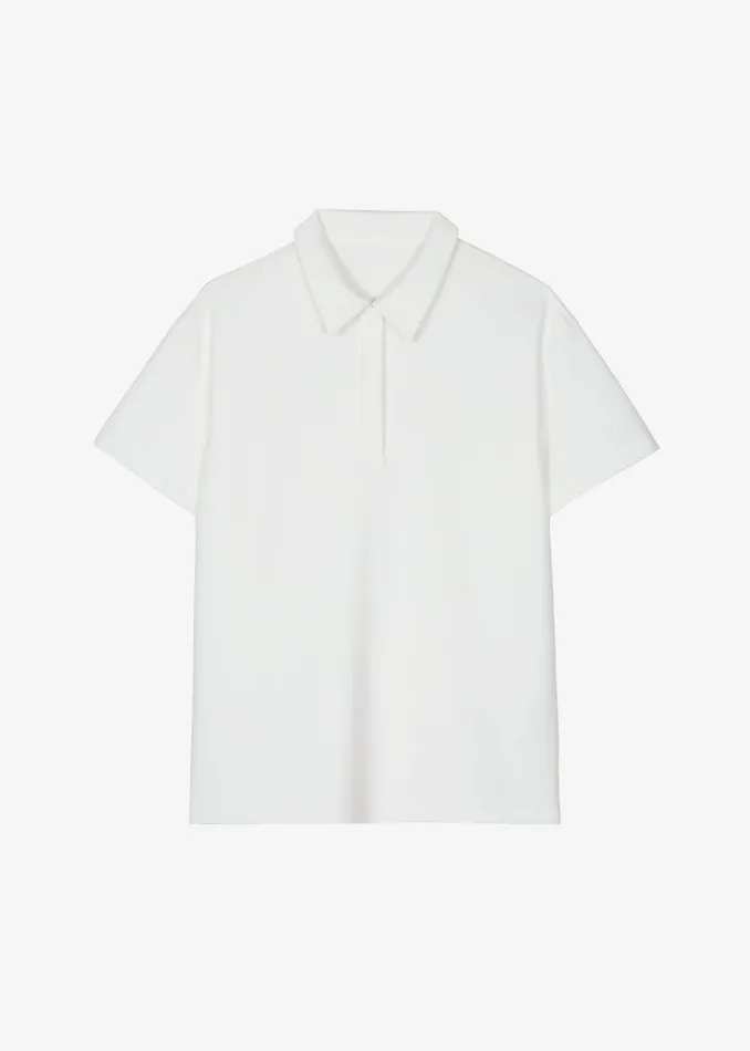 Women Harper Polo Shirt 8211 White The Frankie Shop Tops
