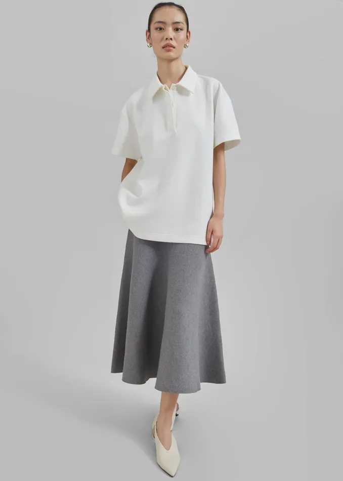 Women Harper Polo Shirt 8211 White The Frankie Shop Tops