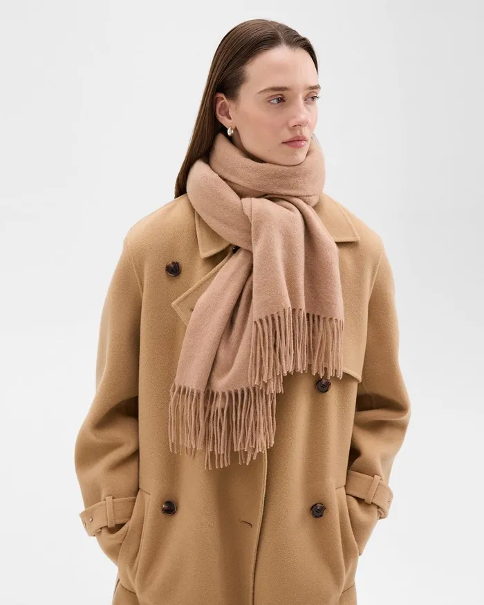 Women Hats Gloves Scarves Theory Classic Scarf In Cashmere Camel