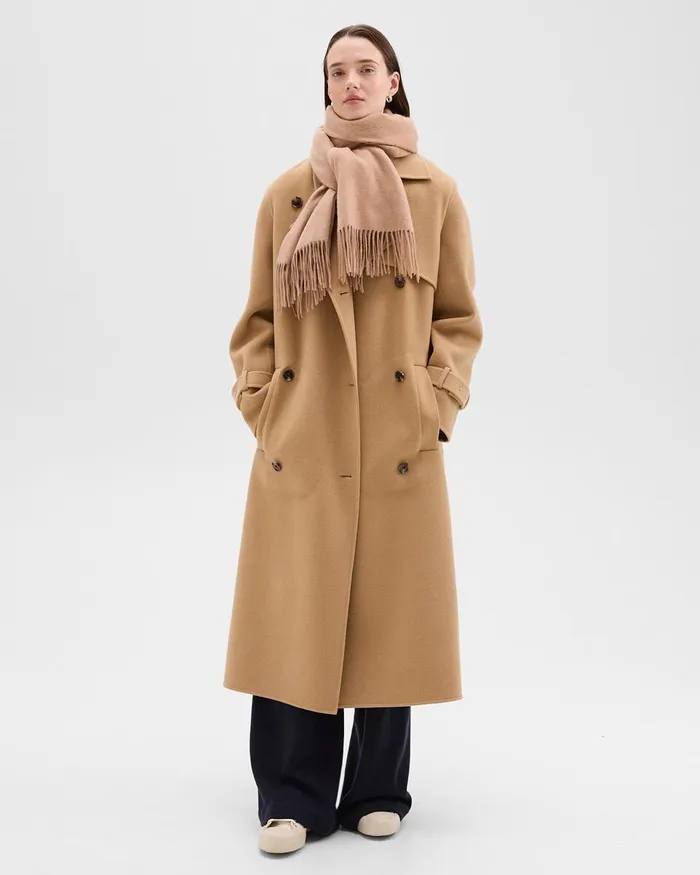 Women Hats Gloves Scarves Theory Classic Scarf In Cashmere Camel