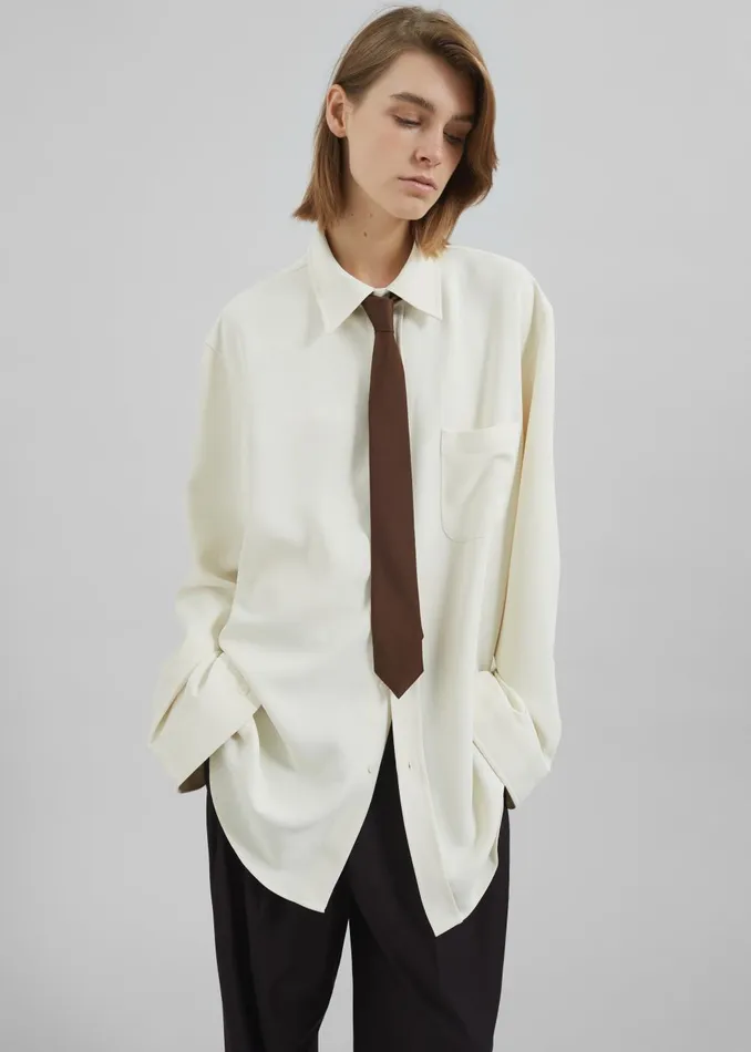 Women Haydon Shirt 8211 Beige The Frankie Shop Tops