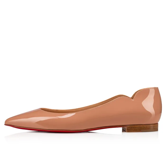 Women Hot Chickita Ballerinas 8211 Patent Calf Leather 8211 Blush Christian Louboutin Flats and Loafers