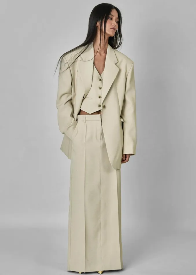 Women Indio Maxi Skirt 8211 Beige The Frankie Shop Bottoms