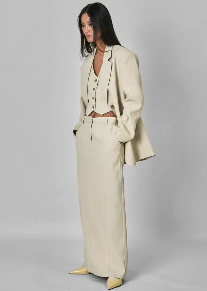 Women Indio Maxi Skirt 8211 Beige The Frankie Shop Bottoms