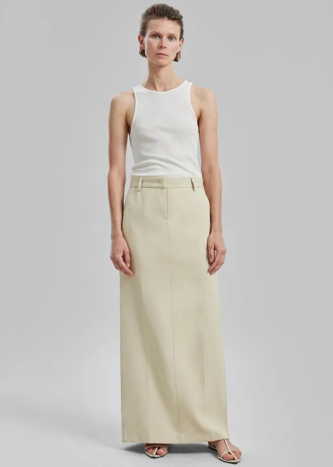 Women Indio Maxi Skirt 8211 Beige The Frankie Shop Bottoms