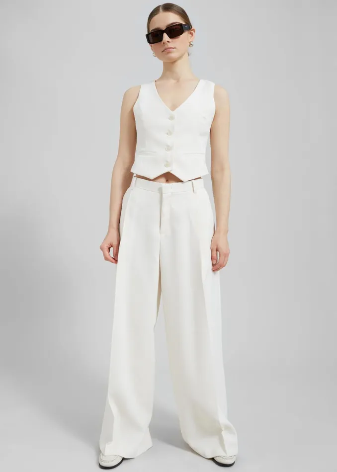 Women Indio Pants 8211 Off White The Frankie Shop Bottoms