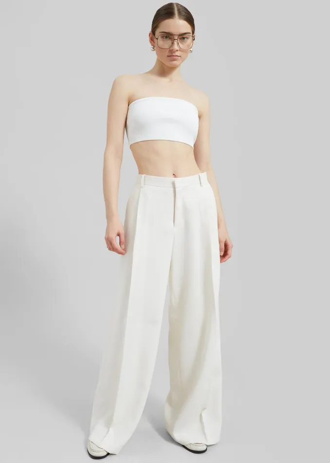 Women Indio Pants 8211 Off White The Frankie Shop Bottoms