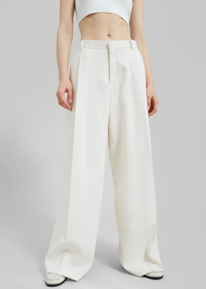 Women Indio Pants 8211 Off White The Frankie Shop Bottoms