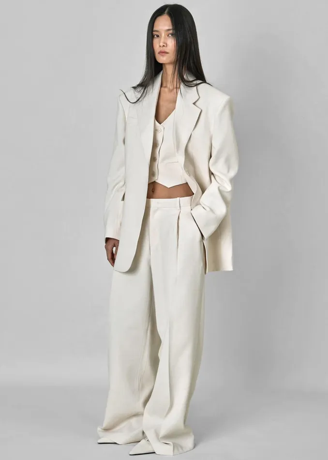 Women Indio Pants 8211 Off White The Frankie Shop Bottoms