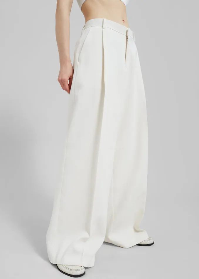 Women Indio Pants 8211 Off White The Frankie Shop Bottoms