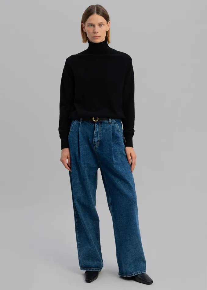 Women Isabella Denim Pants 8211 Medium Wash The Frankie Shop Bottoms