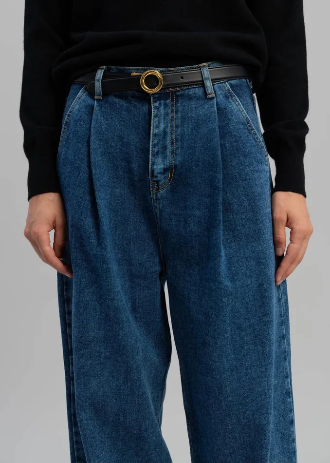 Women Isabella Denim Pants 8211 Medium Wash The Frankie Shop Bottoms