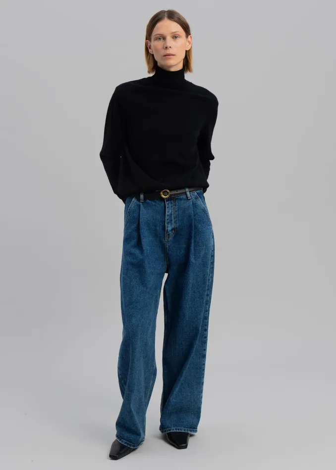 Women Isabella Denim Pants 8211 Medium Wash The Frankie Shop Bottoms