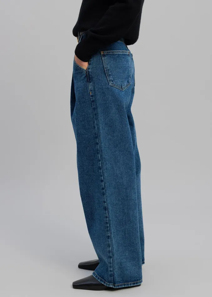 Women Isabella Denim Pants 8211 Medium Wash The Frankie Shop Bottoms