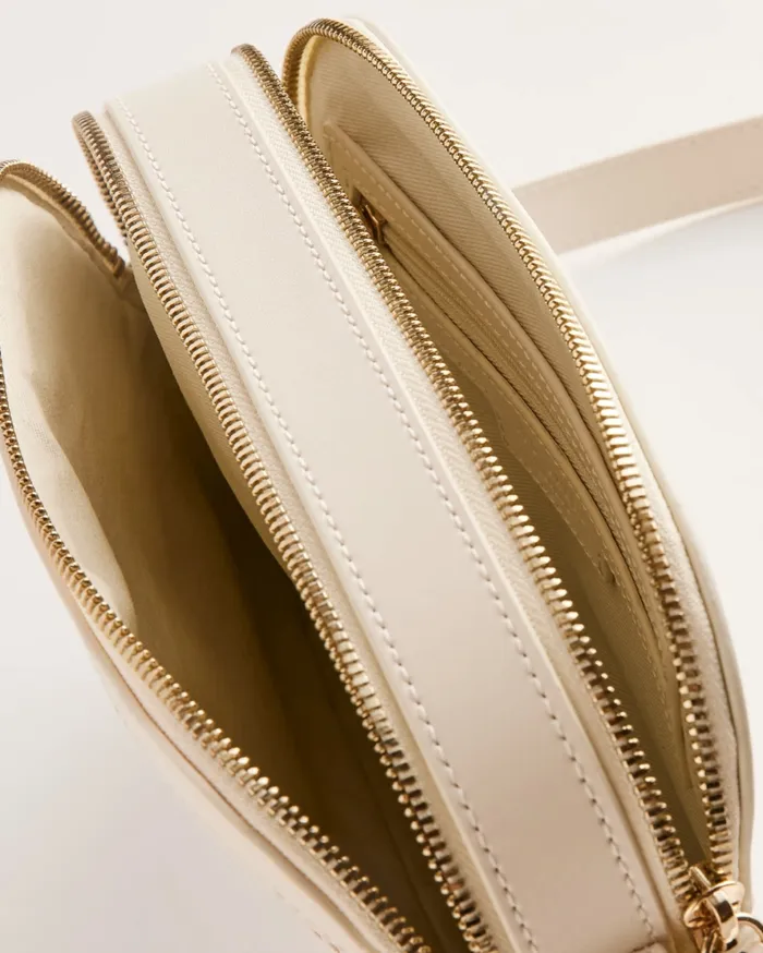 Women IVETA 8211 Webbing Crossbody Camera Bag With Woven Detail Cream Ted Baker Crossbody Bags