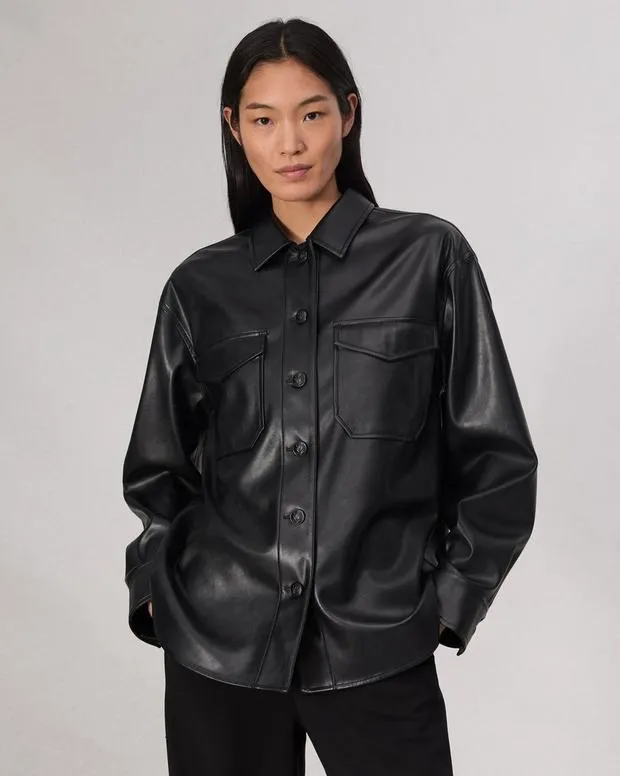 Women Jackets and Coats Rag and Bone Camilla Shirt Jacket Black