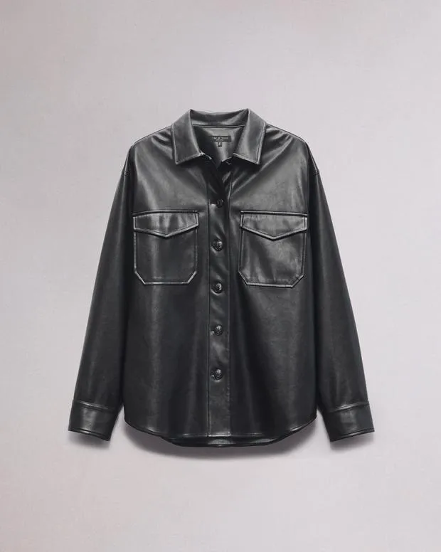 Women Jackets and Coats Rag and Bone Camilla Shirt Jacket Black