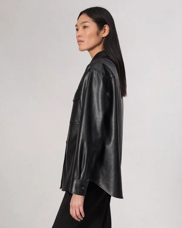 Women Jackets and Coats Rag and Bone Camilla Shirt Jacket Black