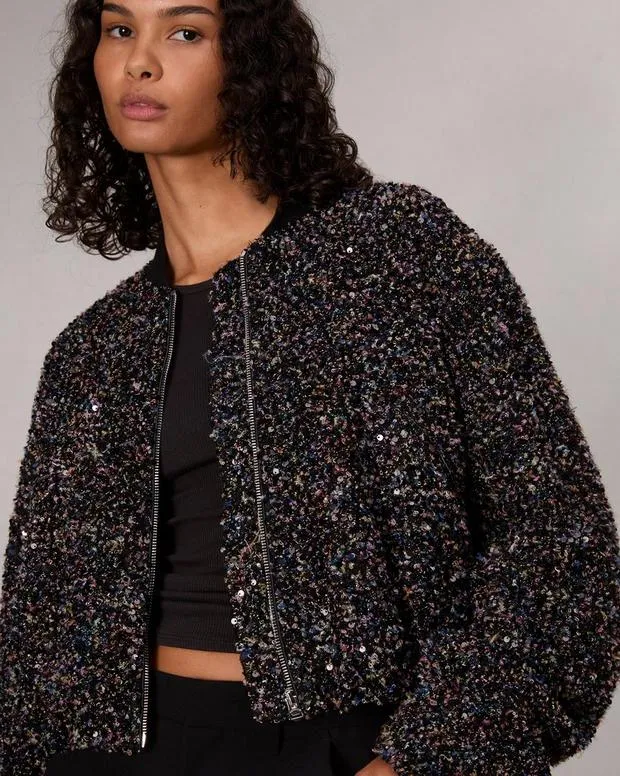 Women Jackets and Coats Rag and Bone Samira Bomber Jacket Multi Color