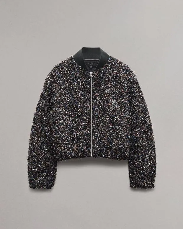 Women Jackets and Coats Rag and Bone Samira Bomber Jacket Multi Color
