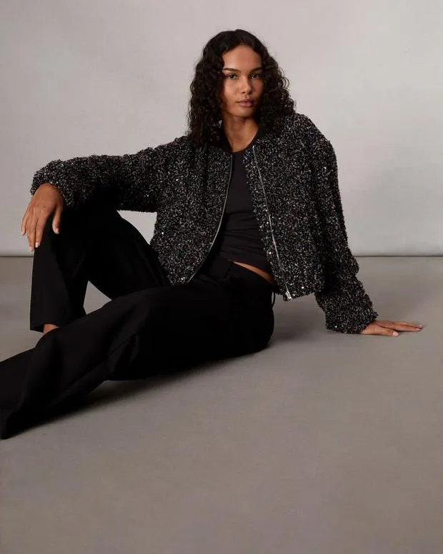 Women Jackets and Coats Rag and Bone Samira Bomber Jacket Multi Color
