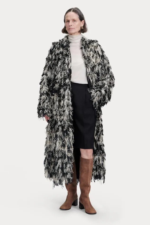Women Jackets Outerwear Rachel Comey Shag Trench Blackwhite