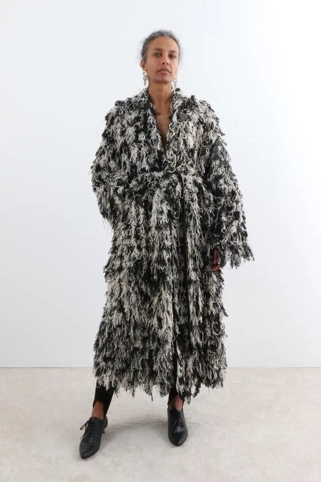 Women Jackets Outerwear Rachel Comey Shag Trench Blackwhite Women Jackets Outerwear Rachel Comey Shag Trench Blackwhite