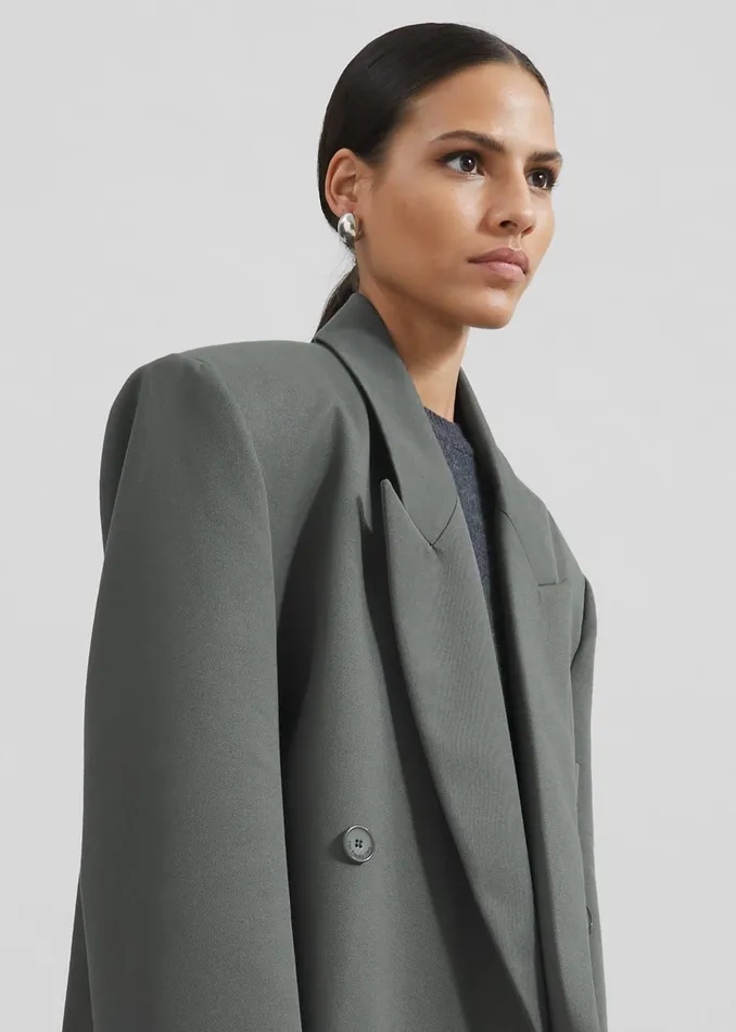 Women Jane Long Coat 8211 Light Khaki The Frankie Shop Outerwear