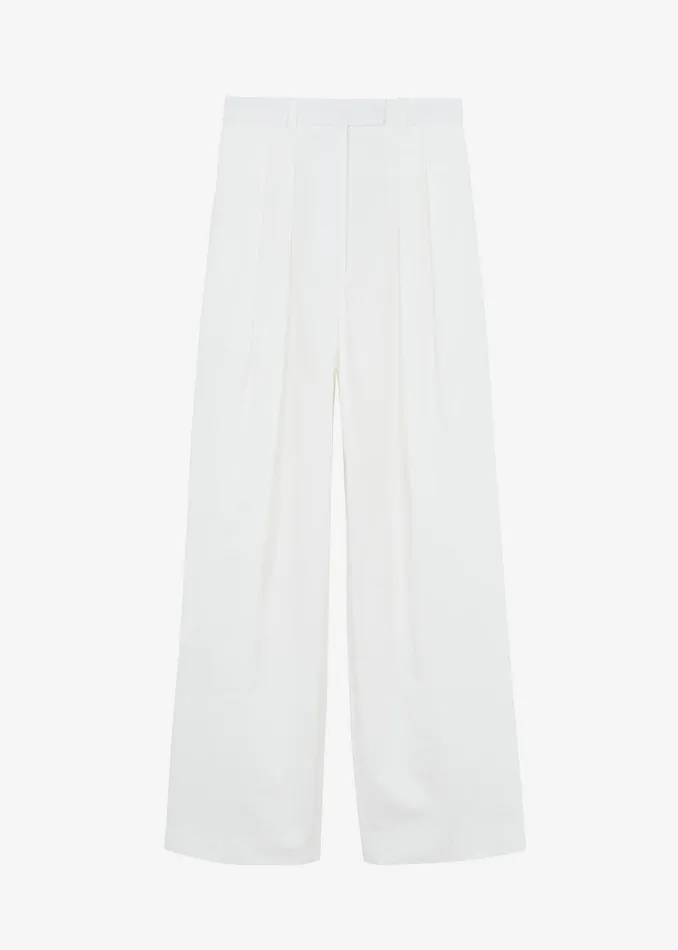 Women Jayden Wide Pants 8211 White The Frankie Shop Bottoms