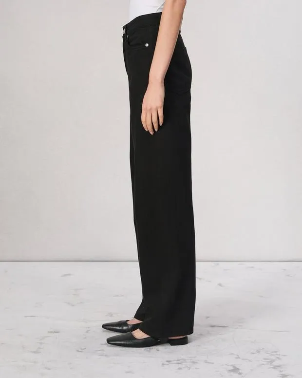 Women Jeans Rag and Bone Featherweight Logan WideLeg Jean Featherweight Denim Black