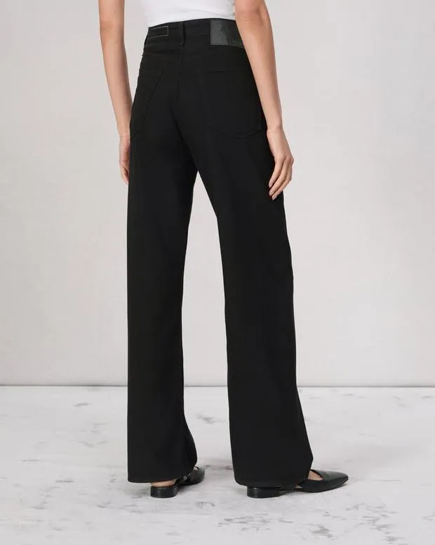 Women Jeans Rag and Bone Featherweight Logan WideLeg Jean Featherweight Denim Black