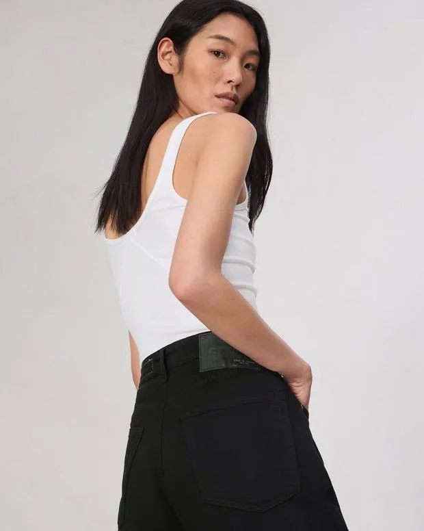 Women Jeans Rag and Bone Featherweight Logan WideLeg Jean Featherweight Denim Black