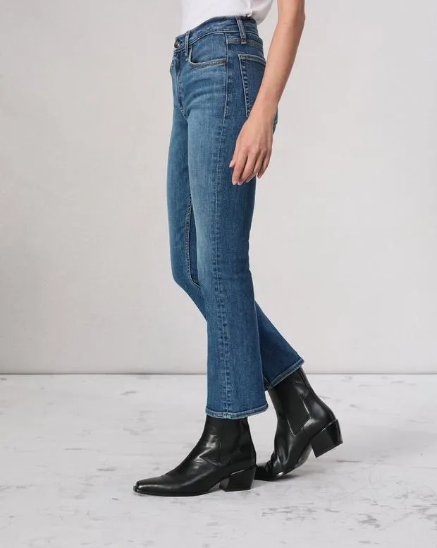 Women Jeans Rag and Bone Flexi Peyton Ankle Bootcut Jean Flexi Smooth and Sculpt Denim Willow