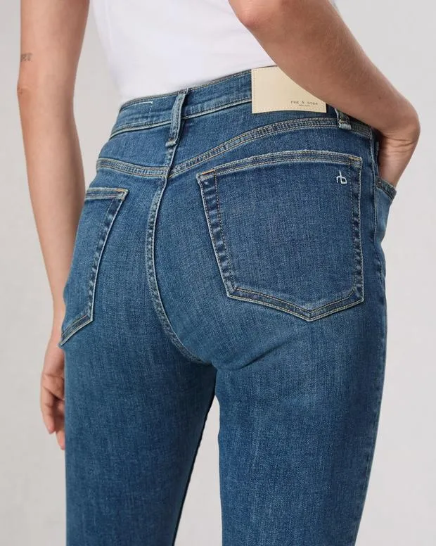Women Jeans Rag and Bone Flexi Peyton Ankle Bootcut Jean Flexi Smooth and Sculpt Denim Willow