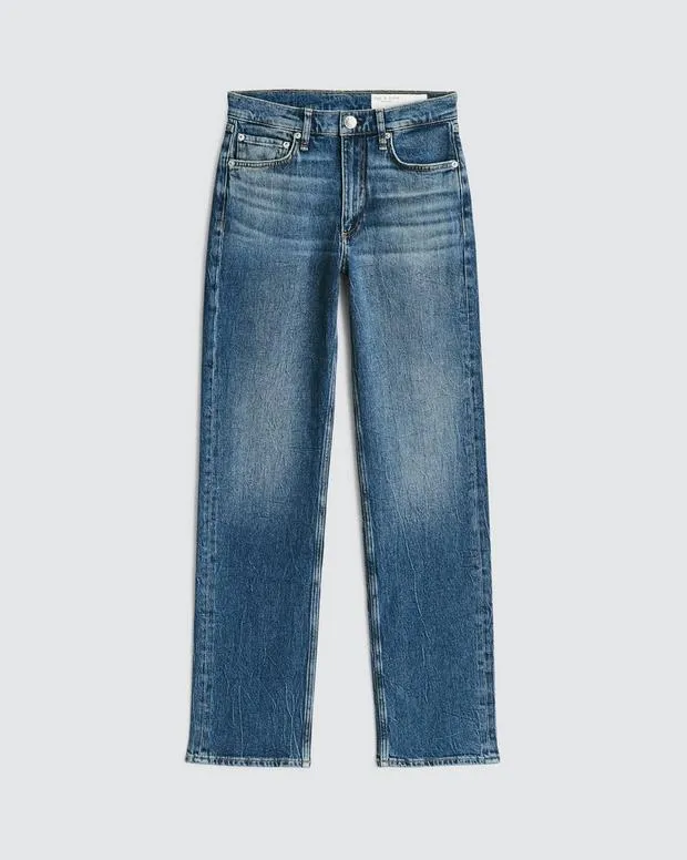 Women Jeans Rag and Bone Harlow Full Length Straight Jean Vintage Stretch Denim Kendra