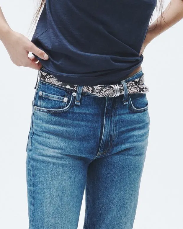 Women Jeans Rag and Bone Harlow Full Length Straight Jean Vintage Stretch Denim Kendra