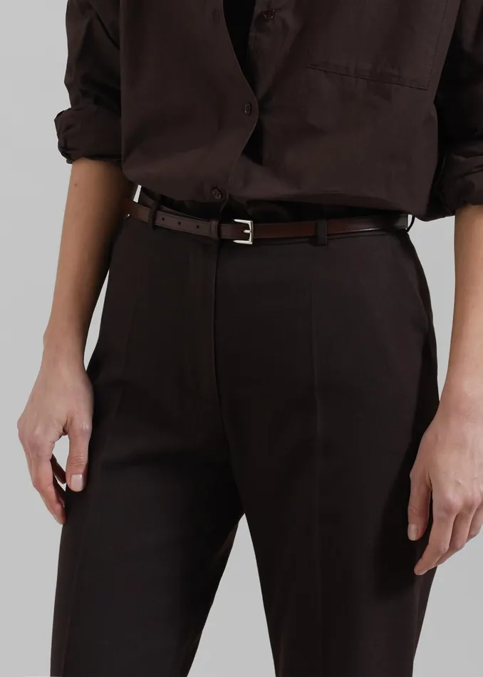 Women Jessie Leather Belt 8211 Brown The Frankie Shop