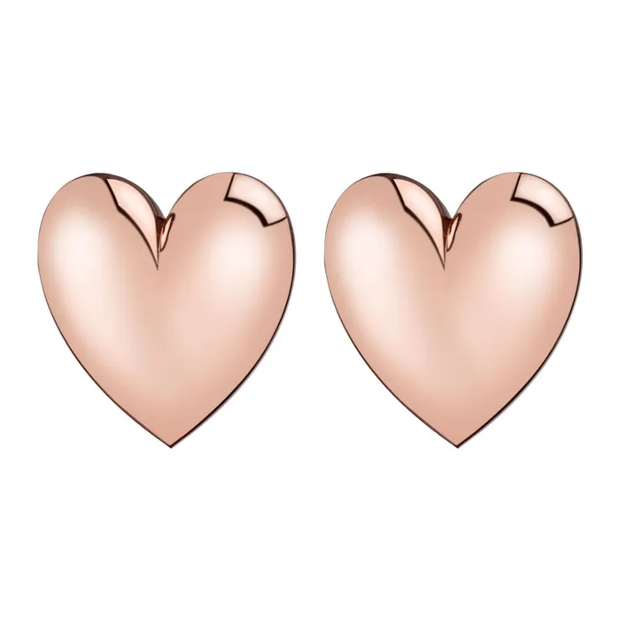 Women Jewelry LoveShackFancy Jennifer Fisher Puffy Heart Stud Earrings Rose Gold