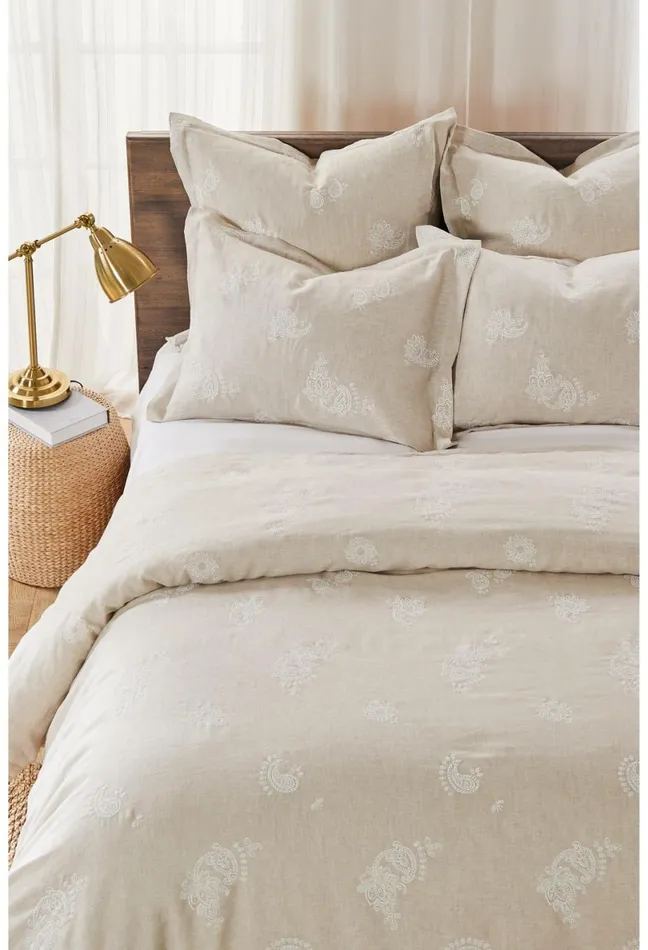 Women Johnny Was Bedding Skyler Eyelet Linen Euro Single Sham Sand