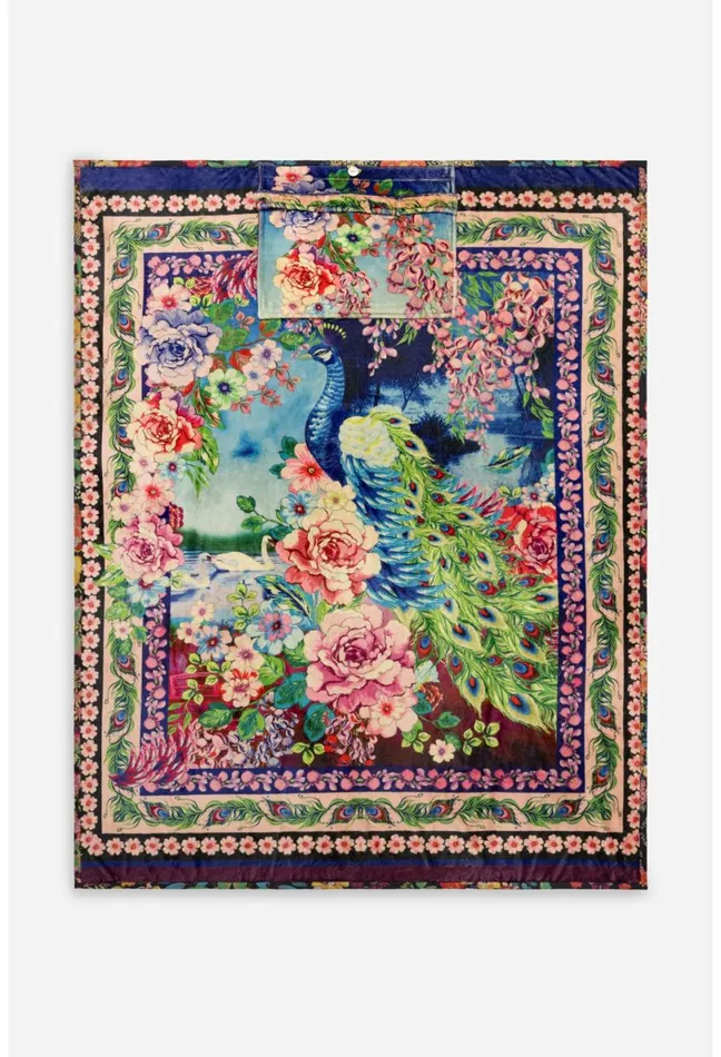 Women Johnny Was Blankets Peacock Travel Blanket Peacock