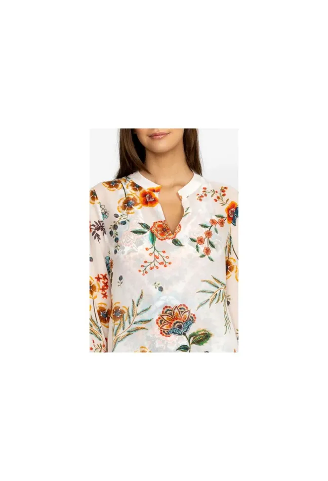 Women Johnny Was Cover Ups and Kimonos Ardella Puff Sleeve Maxi Dress Ekru Ardell