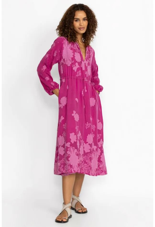 Women Johnny Was Dresses Daisy Leonna Dress Festival Fuschia