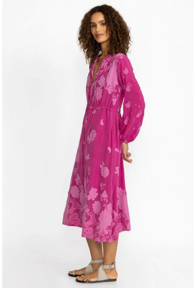 Women Johnny Was Dresses Daisy Leonna Dress Festival Fuschia
