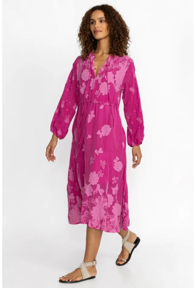 Women Johnny Was Dresses Daisy Leonna Dress Festival Fuschia