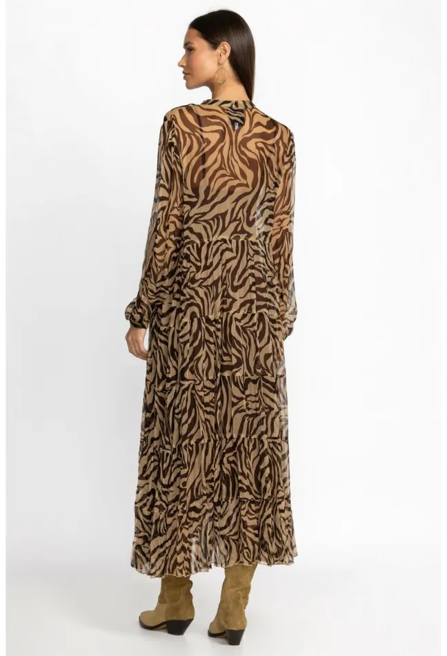 Women Johnny Was Dresses Golden Days Silk Midi Dress Goldendays