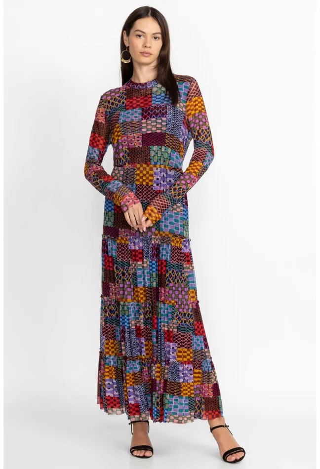Women Johnny Was Dresses Isadora Waves Mesh Midi Dress Isadora Waves