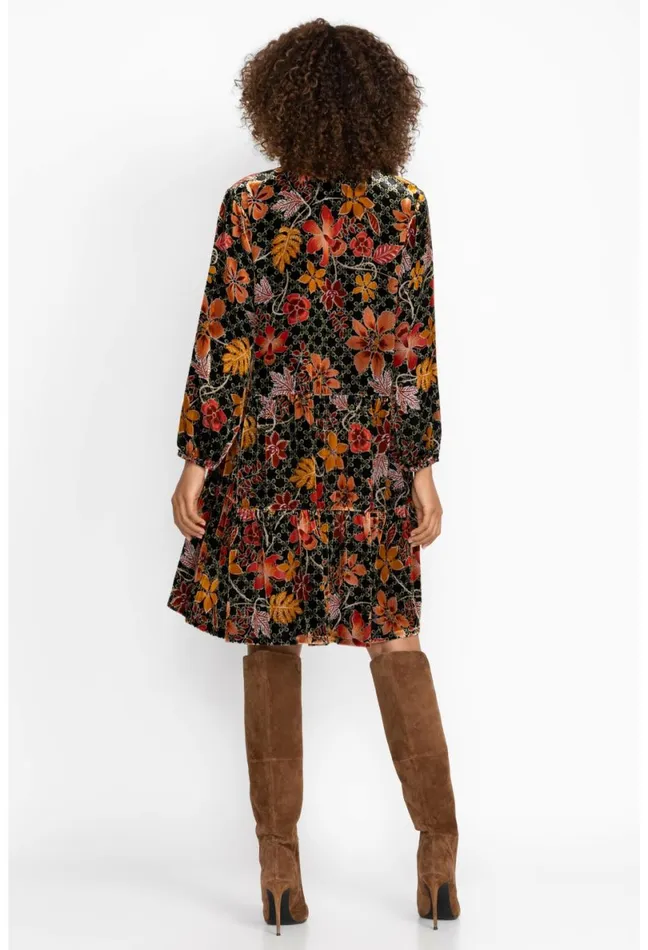 Women Johnny Was Dresses Jasmoon Flore Velvet Field Tiered Dress Jasmoon Flore