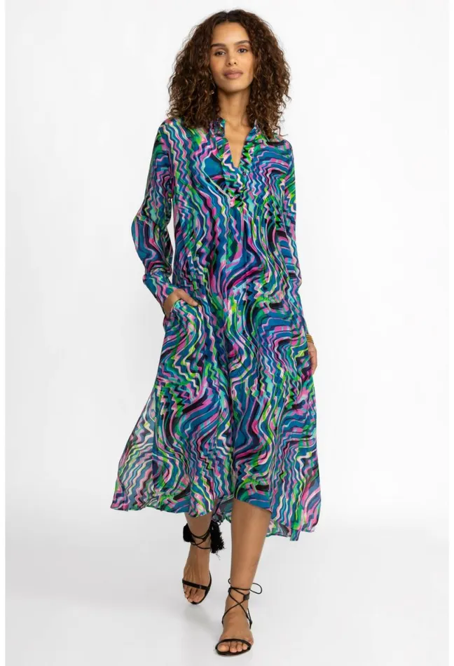 Women Johnny Was Dresses Moonwave Henley Dress Moonwave