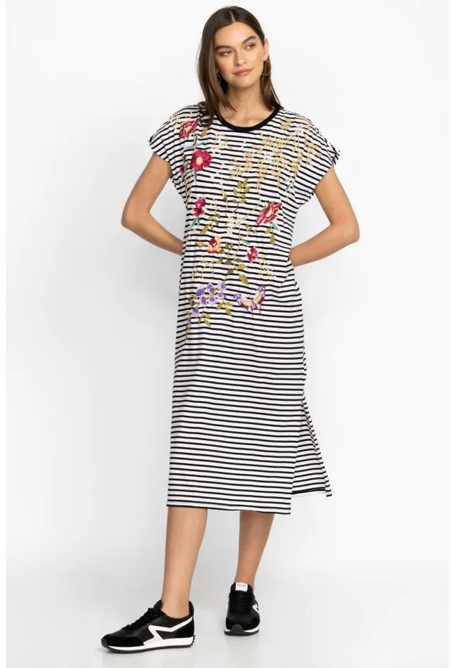 Women Johnny Was Dresses Osaka Relaxed Knit Dress Stripe